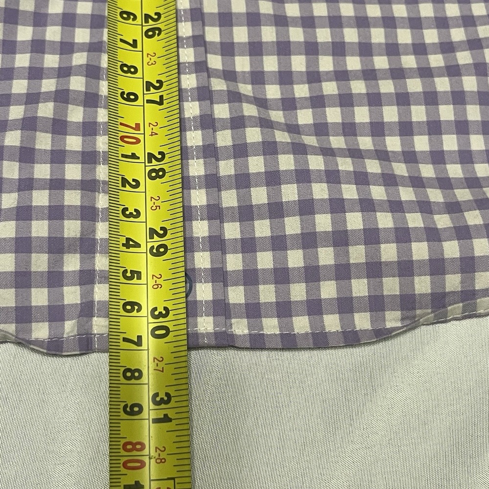Vineyard Vines OTG Shirt Mens XL Purple Gingham Whale Button Down Performance - Picture 7 of 7